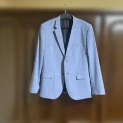 H&M エツチアンドエム　スリムフィット テーラードジャケット ライトブルー