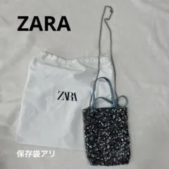ZARA スパンコール ミニバッグ チェーンショルダーのサムネイル