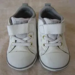 コンバース　ミニオールスター　ベルクロ　白灰レザー　14㎝　ok2502B