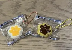 猫の肉球 スクイーズ　キーホルダー　2個セット