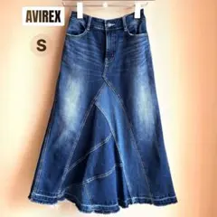 AVIREX TYPE BLUE デニム マーメイド ロングスカート Sのサムネイル