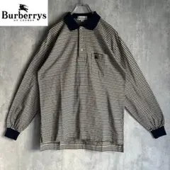 【激レア】Burberry's　バーバリーズ　ボーダー柄　長袖ポロシャツ　極美品