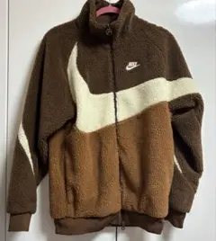 Nike リバーシブル　フリースジャケット ブラウン/クリーム　ユニセックス