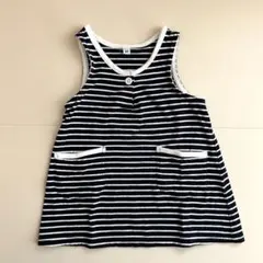 無印良品 ベビー ボーダータンクトップ 80㎝