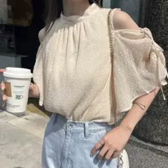 NICE CLAUP 肩あきマルチwayブラウス