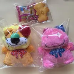 たべっ子どうぶつ　ライオン　カバさん　マスコットキーホルダー