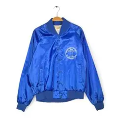 80s AUBURN USA製 ヴィンテージ ナイロンスタジャン サテン M