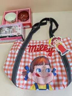 不二家　ミルキー　ペコちゃん　トートバッグ