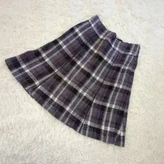 Ferouxオンワード樫山　ひざ丈　ツイードスカート　パイピング　チェック　2