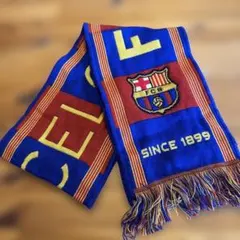 FC Barcelona バルセロナ　サッカー　マフラー フリンジ付き