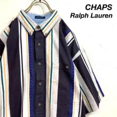 90s CHAPS Ralph Lauren ラルフローレン ストライプ シャツ