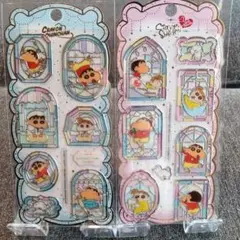 クレヨンしんちゃん　ステンドグラス風シール2枚セット【海外限定・正規品】