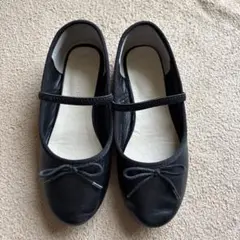 グローバルワーク　キッズ　20cm 黒いバレエシューズ フォーマルシューズ