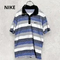 00s NIKE ボーダーポロシャツ 白 紫 archive y2k tech - メルカリ