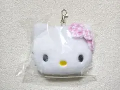 【ハローキティ フェイスパスケース】千鳥格子柄 ピンク 大人気キャラクター