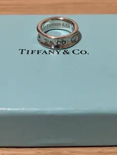 美品 ティファニー ナローリング スリム 9.5号 シルバー925 1837