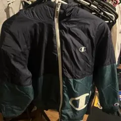 Champion ジャケット ネイビー/グリーン