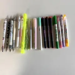 文房具まとめ売り シャーペン ボールペン 蛍光ペン マーカー 17本セット