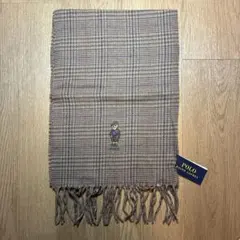 【未使用品】ポロラルフローレン ポロベア チェック マフラー ベージュ