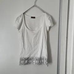 goa 半袖Tシャツ 裾プリント ホワイトのサムネイル
