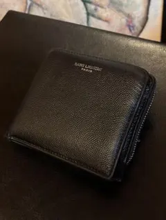 [正規美品] Saint Laurent 二つ折り財布 ブラックのサムネイル
