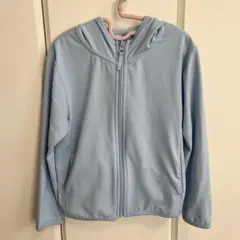 水色 フード付きパーカー 110cm