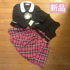 新品　フォーマルドレス 120cm 黒/ピンク