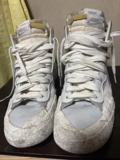 sacai × NIKE BLAZER MID WHITE/WOLF GREY