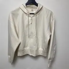 ♦新品♦ UNIQLO ドライスウェットクロップドフルジップパーカー　オフ白 М