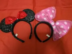 ミニーマウスカチューシャ2点セット