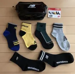新品　new balance NB ソックス　6足　ポーチ付　セット　21〜23