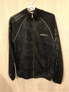 adidas ジャージ 黒 金 NEO 模様 セットアップ