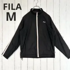 【FILA フィラ】ウィンドブレーカー パーカー 中綿 スポーツ ブラック M