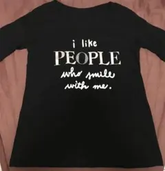 ジーナシス　薄手　ロンT 長袖 黒T プリント