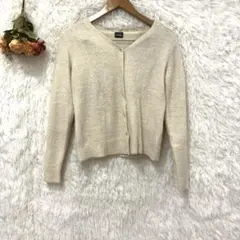 ★美品★アズノゥアズピンキー Vネック ニットカーディガン 長袖 フェザー