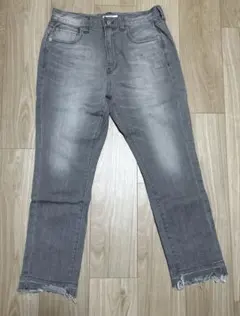 JOURNAL STANDARD グレー ストレートデニムパンツ