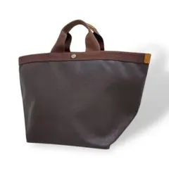 レア 美品 エルベシャプリエ 725GPトートバッグ モカ ダブルハンドル
