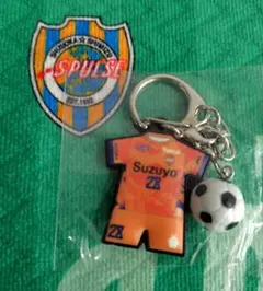 清水エスパルス☆28 吉田選手☆ユニフォーム型ラバーキーホルダー
