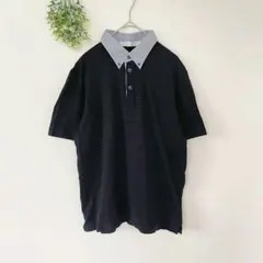 ビームスライツ［M］美品◎大人カジュアル◎日本製◎バイカラー◎コットンポロシャツのサムネイル