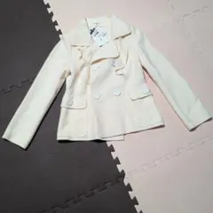 値下げしました。アイボリー ニット テーラードジャケット
