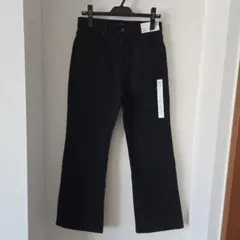 ◆ユニクロ UNIQLO◆フレアハイライズジーンズ ダークグレー 28インチ