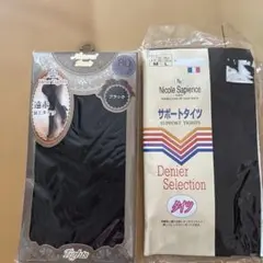 サポートタイツ 80デニール M-Lサイズ ブラック