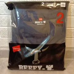 Hanes Beefy-T クルーネック Tシャツ 2枚セット XS　紺色