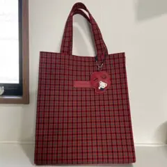 赤 トートバッグ