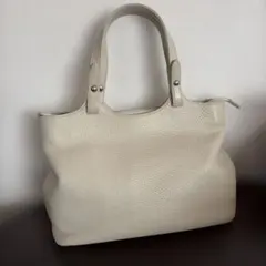 PIACERE ピアチェーレ　ハンドバッグ　トートバッグ　レザー　オフホワイト