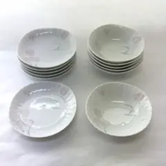 ☆新品☆　小皿＆小鉢　各6枚セット　昭和レトロ　銀行ノベルティ まとめ売り