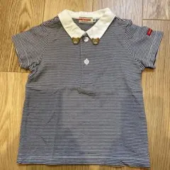 miki HOUSE ポロシャツ 80 ストライプ