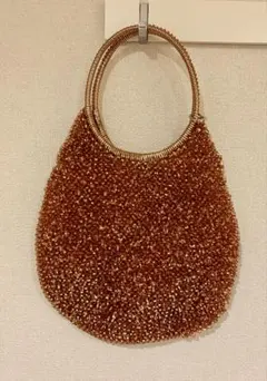 【極美品】アンテプリマ ワイヤーバッグ ハンドバッグ オレンジゴールド　オーロラ