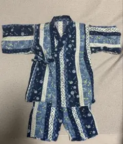 【値下げ！】キッズ　子供　甚平　男の子　男児　青　トンボ　130