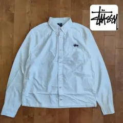 超人気 ★STUSSY ★メキシコ製 ★シャツ ★長袖シャツ ★短丈 ★白シャツ